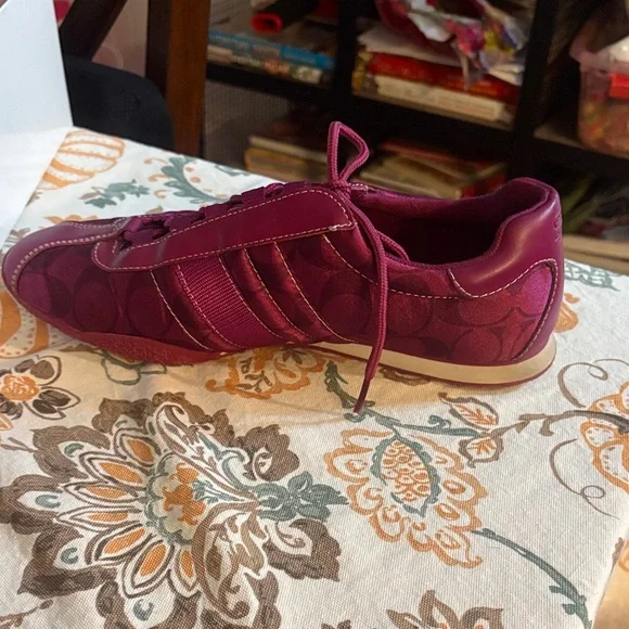 Coach Kirby Sateen Shoes - Plum - Picture 8 of 10